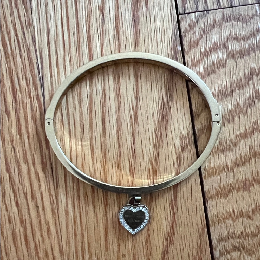 Michael Kors Gold Heart Charm Bracelet bangle